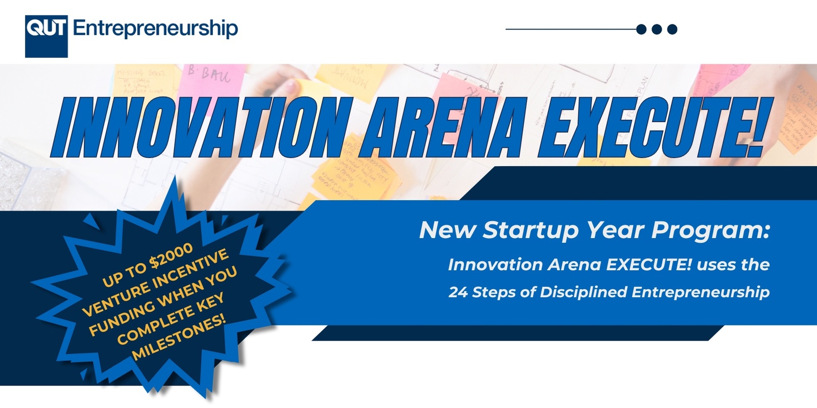 Banner image for QUT Entrepreneurship Innovation Arena EXECUTE! Info Sessions