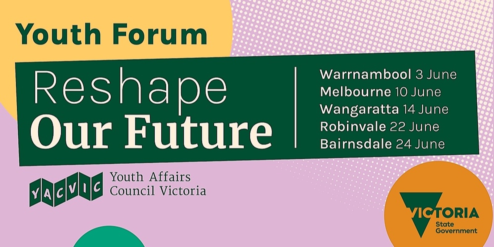 Reshape Our Future: Youth Forum - Melbourne