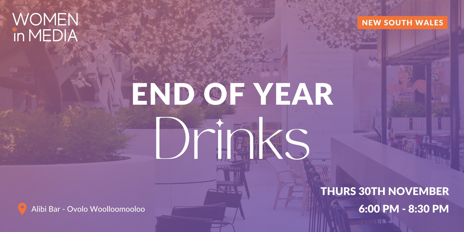 Banner image for Women in Media NSW End of Year and Meet the Committee Drinks