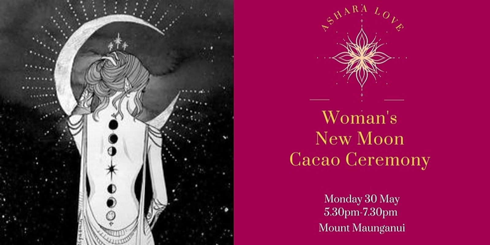 Banner image for Woman's New Moon Cacao Ceremony ~ May