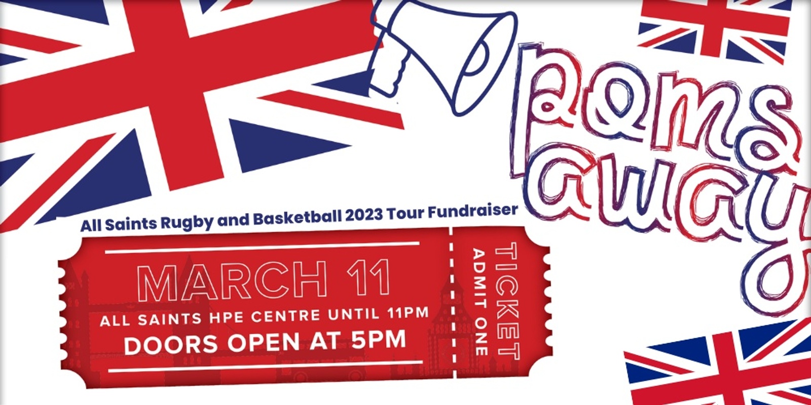 Banner image for Poms Away! UK Rugby & Basketball 2023 Tour Fundraiser