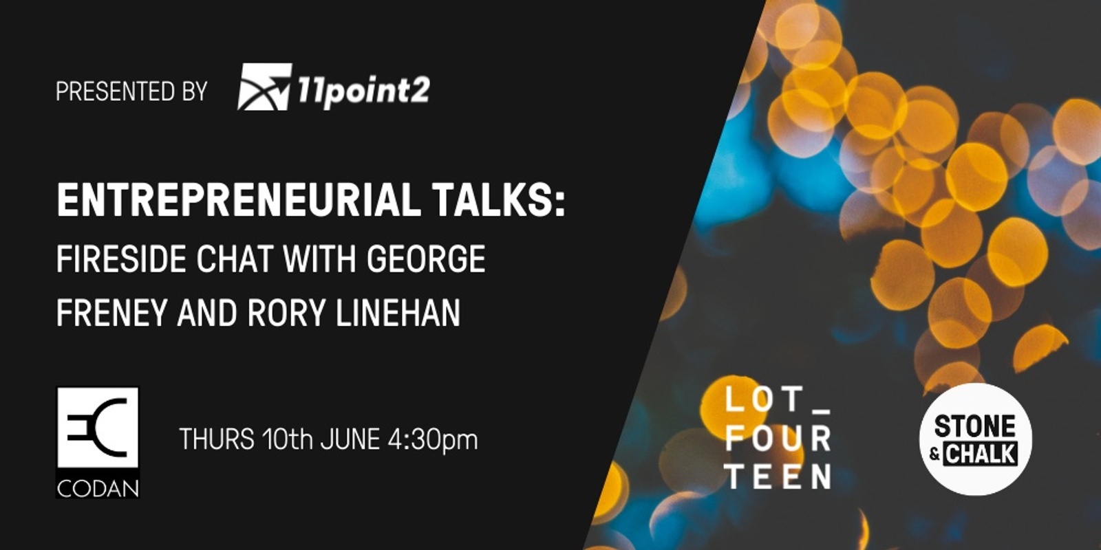 Banner image for Entrepreneurial Talks: Fireside Chat with George Freney and Rory Linehan