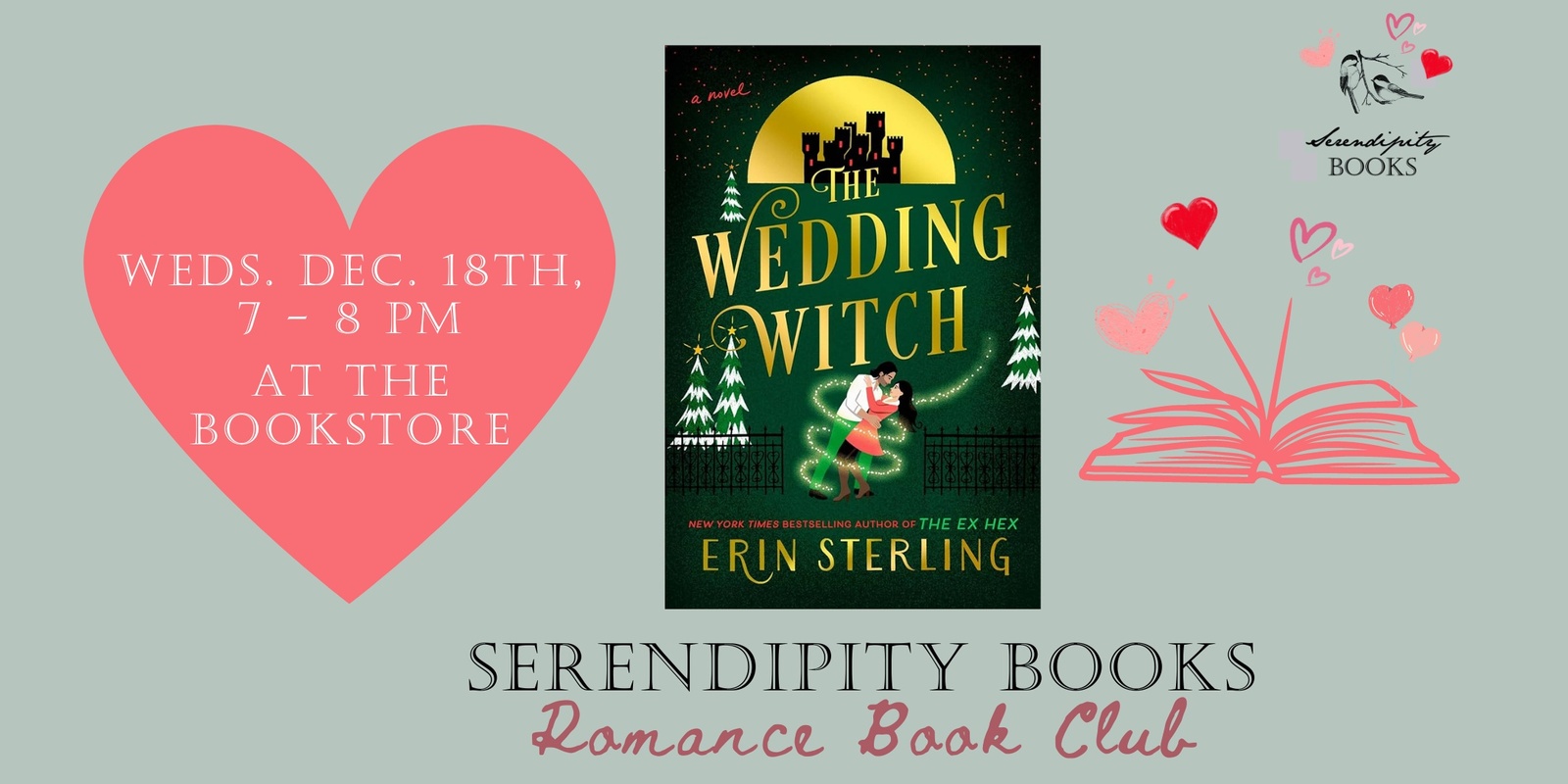 Banner image for Serendipity Books Romance Book Club - December 2024