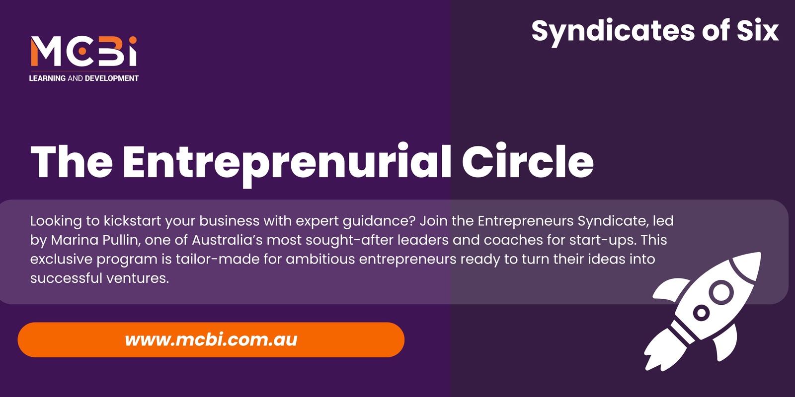 Banner image for The Entrepreneurs Circle with Marina Pullin - Limit to Six People