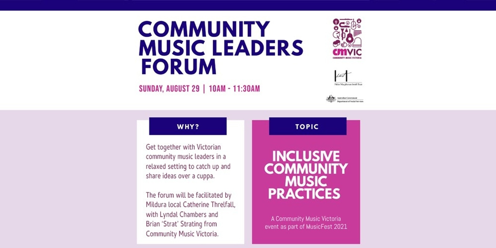 Banner image for Community Music Leaders Forum