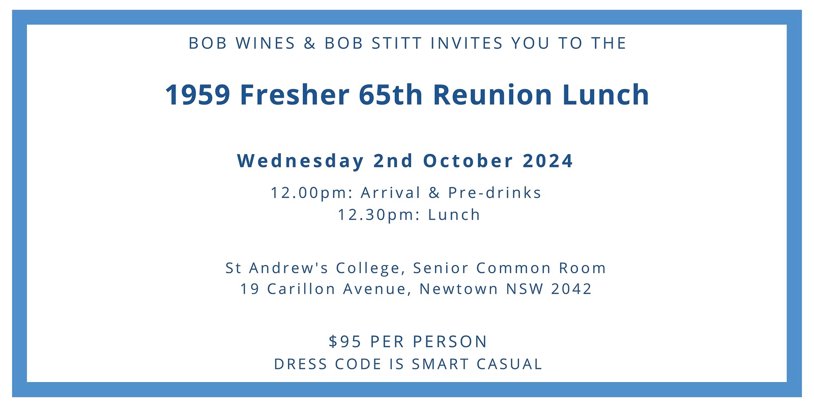 Banner image for 1959 Fresher 65th Reunion Lunch 2024