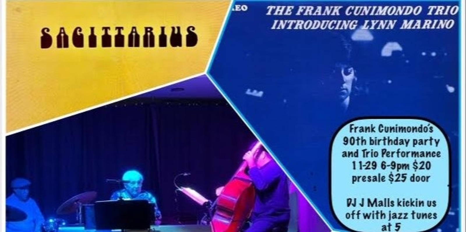 Banner image for The Frank Cunimondo Trio Introducing Lynn Marino / Dj J Malls