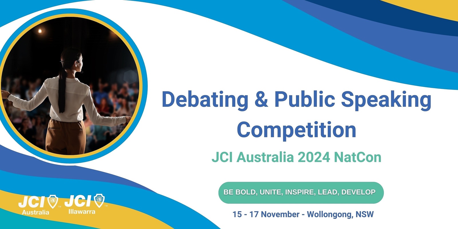 Banner image for Public Speaking and Debating Competition Registration @ JCI Australia National Convention