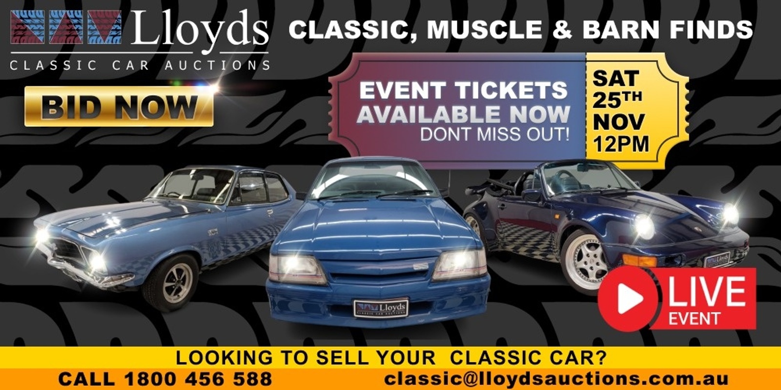 Lloyds Classic Car Auction - Classic, Muscle and Barn Finds.