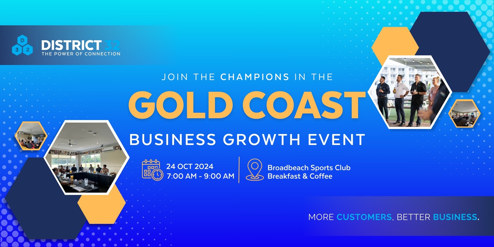 Banner image for District32 Business Networking Gold Coast – Champions- Thu 24 Oct