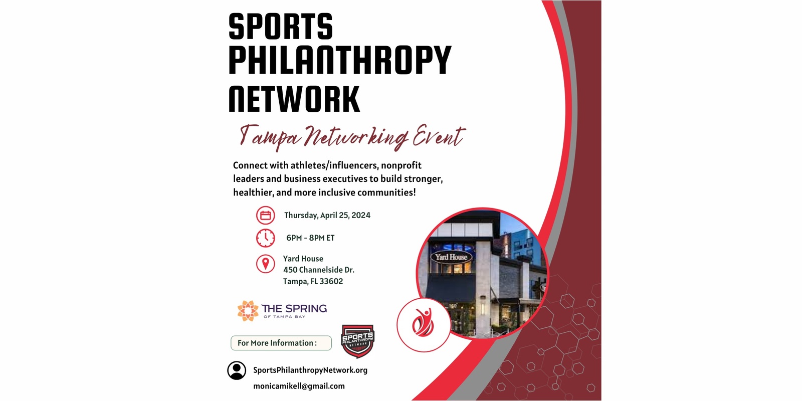 Banner image for Sports Philanthropy Network Tampa Happy Hour, April, 25, 2024