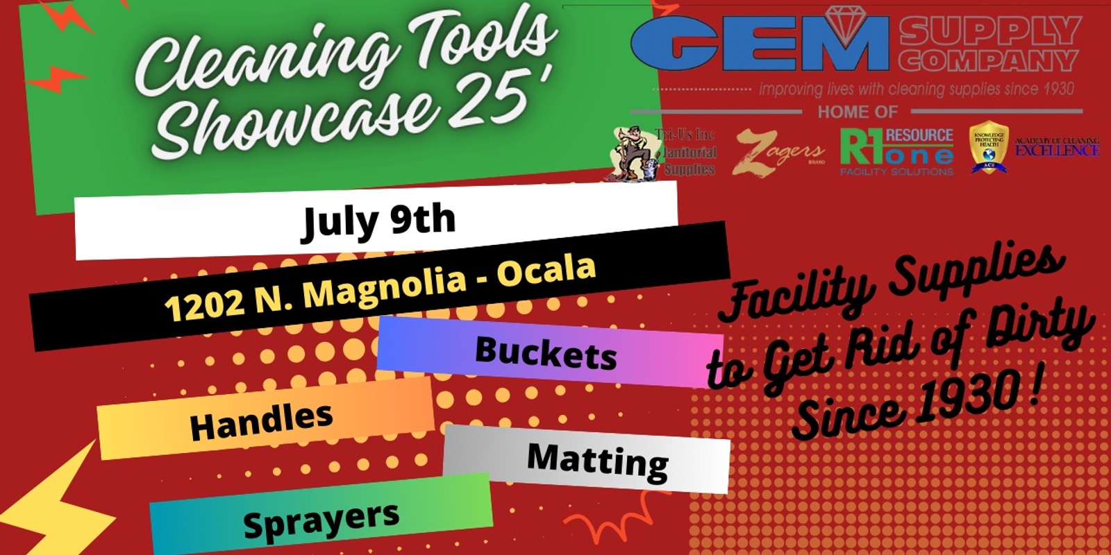 Banner image for GEM Supply Cleaning Tools Showcase * Ocala *  7.9.25 