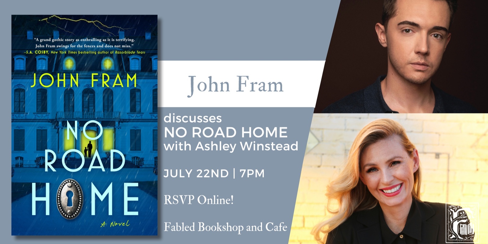 Banner image for John Fram Discusses No Road Home with Ashley Winstead