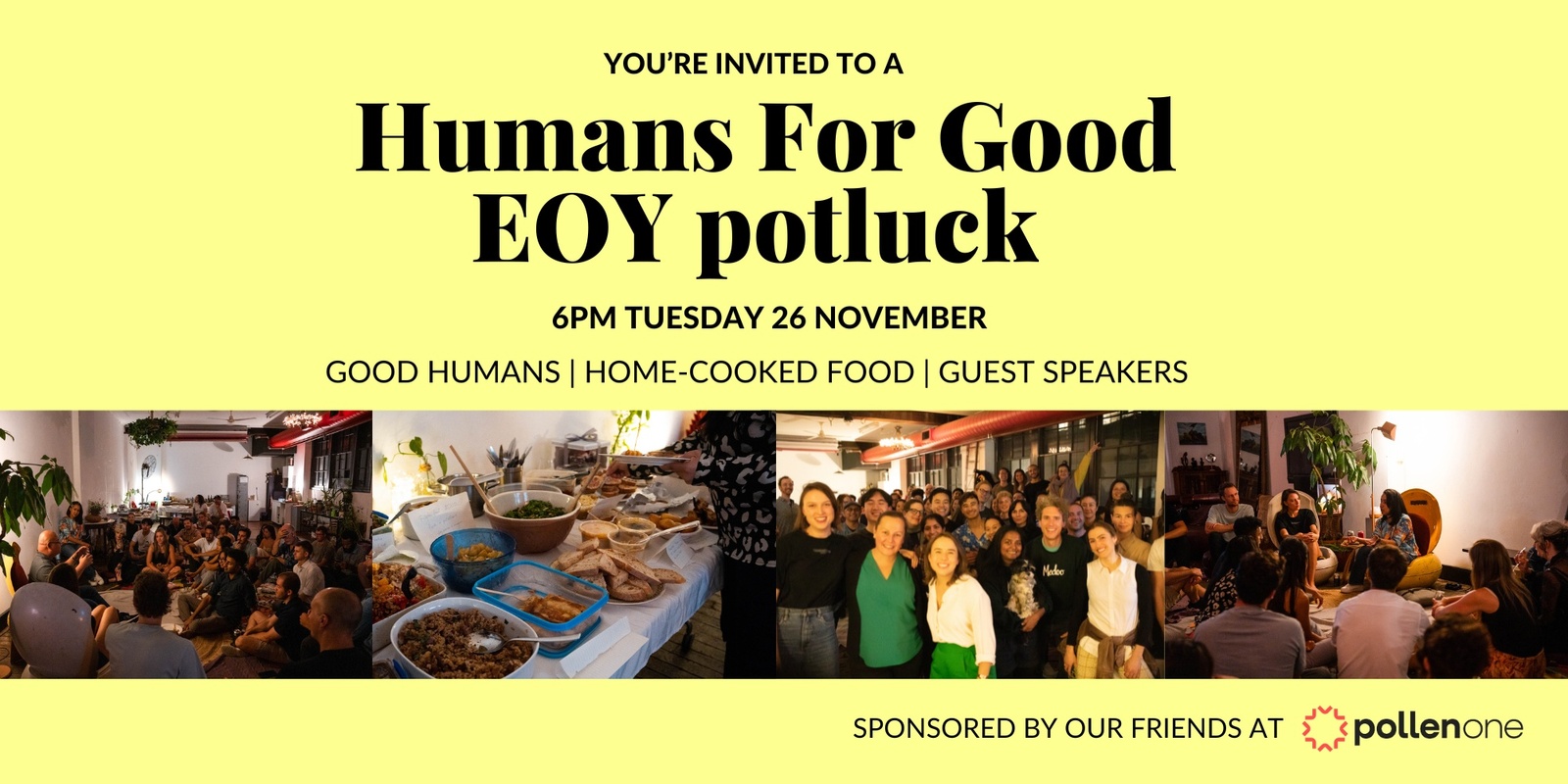 Banner image for Humans for Good EOY Potluck 🥘