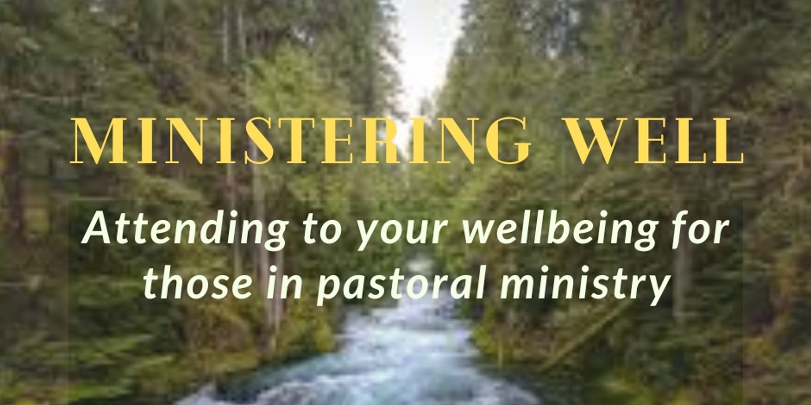 Banner image for Ministering Well: Attending to your wellbeing for those in pastoral ministry Online Workshop Series