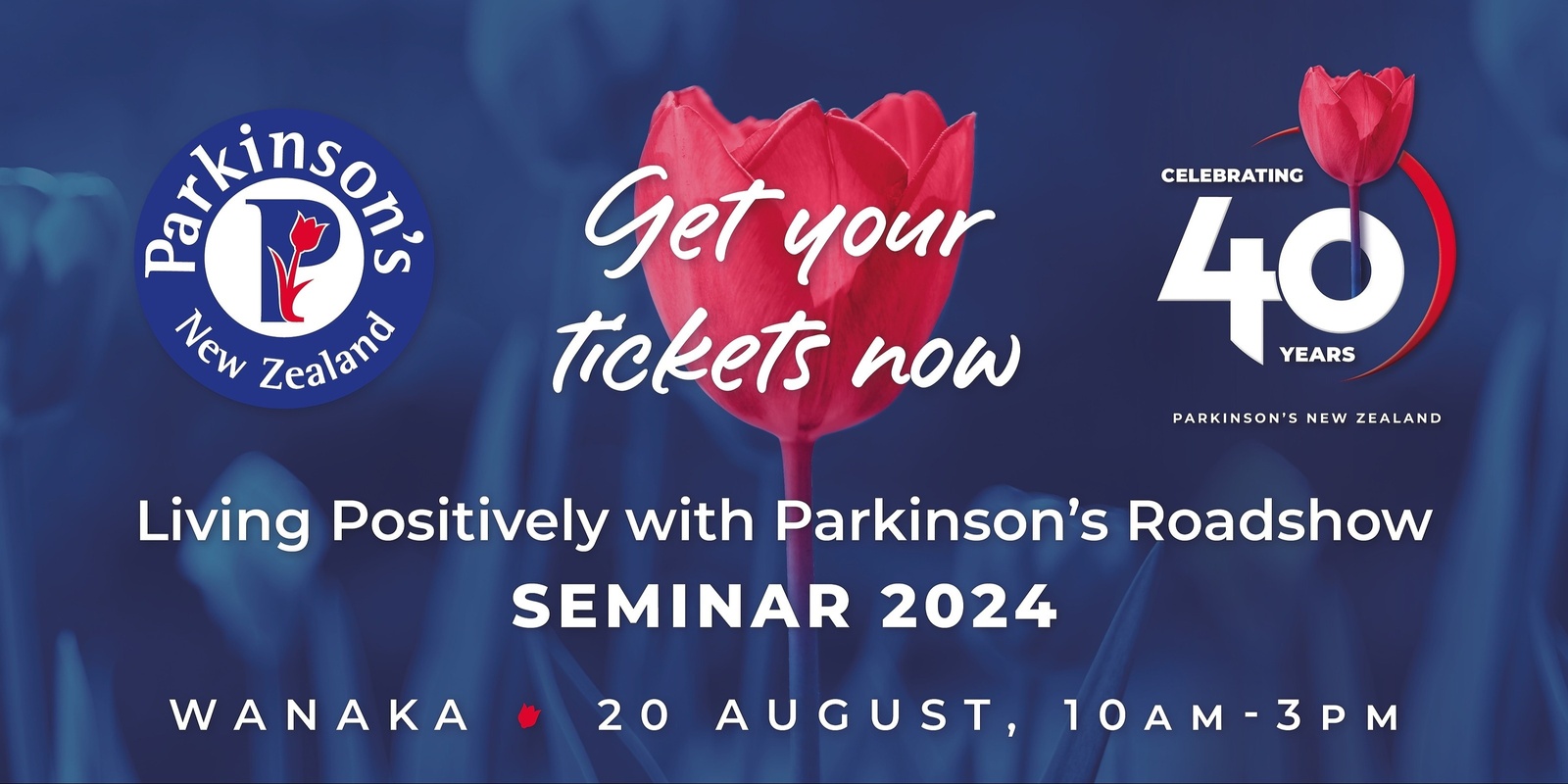 Banner image for Living Positively with Parkinson’s One -Day Seminar in Wanaka, with Professor Bas Bloem, Connie Carpenter-Phinney and Dr Barry Snow