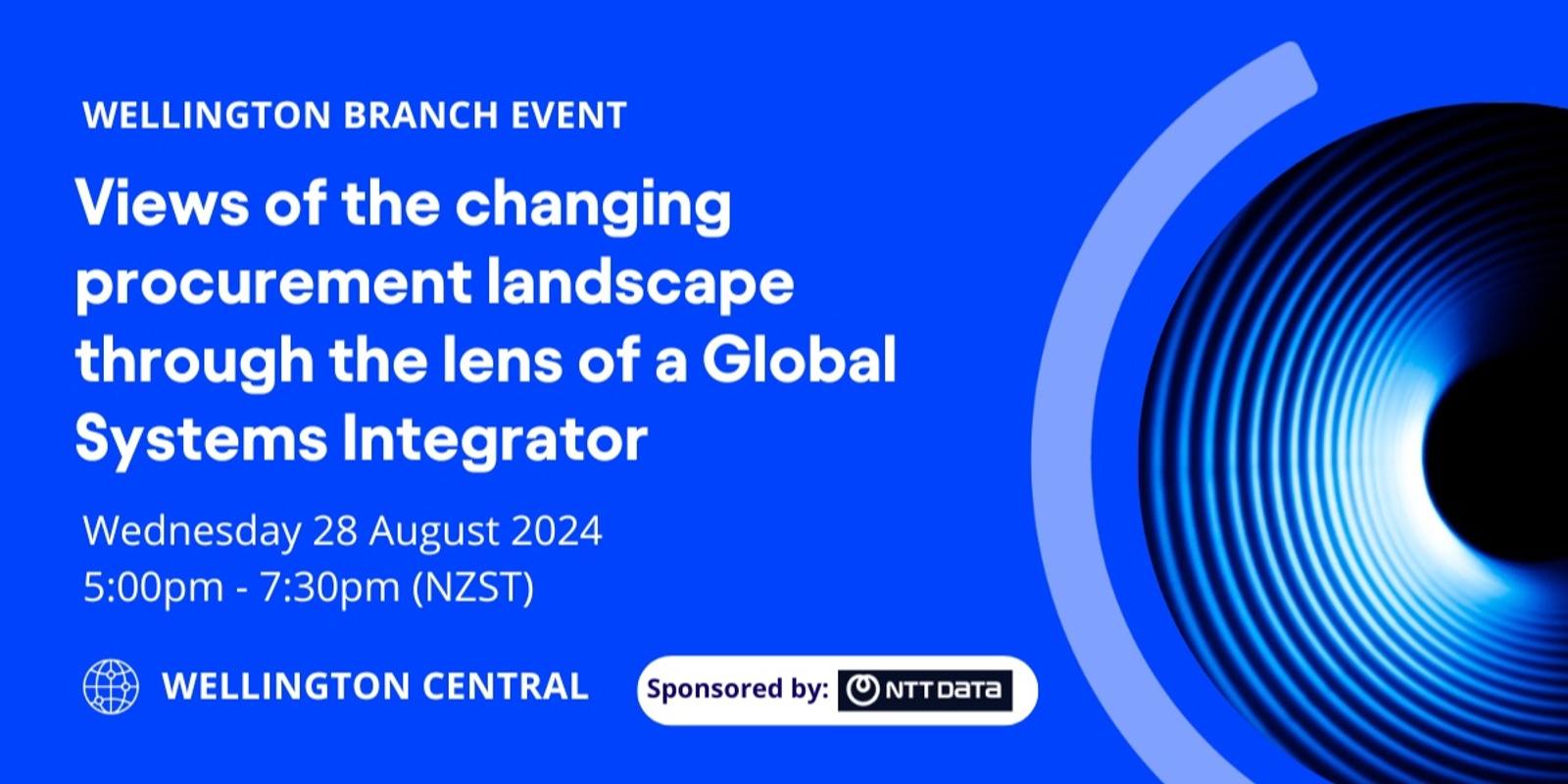 Banner image for Wellington Branch - Views of the changing procurement landscape through the lens of a Global Systems Integrator