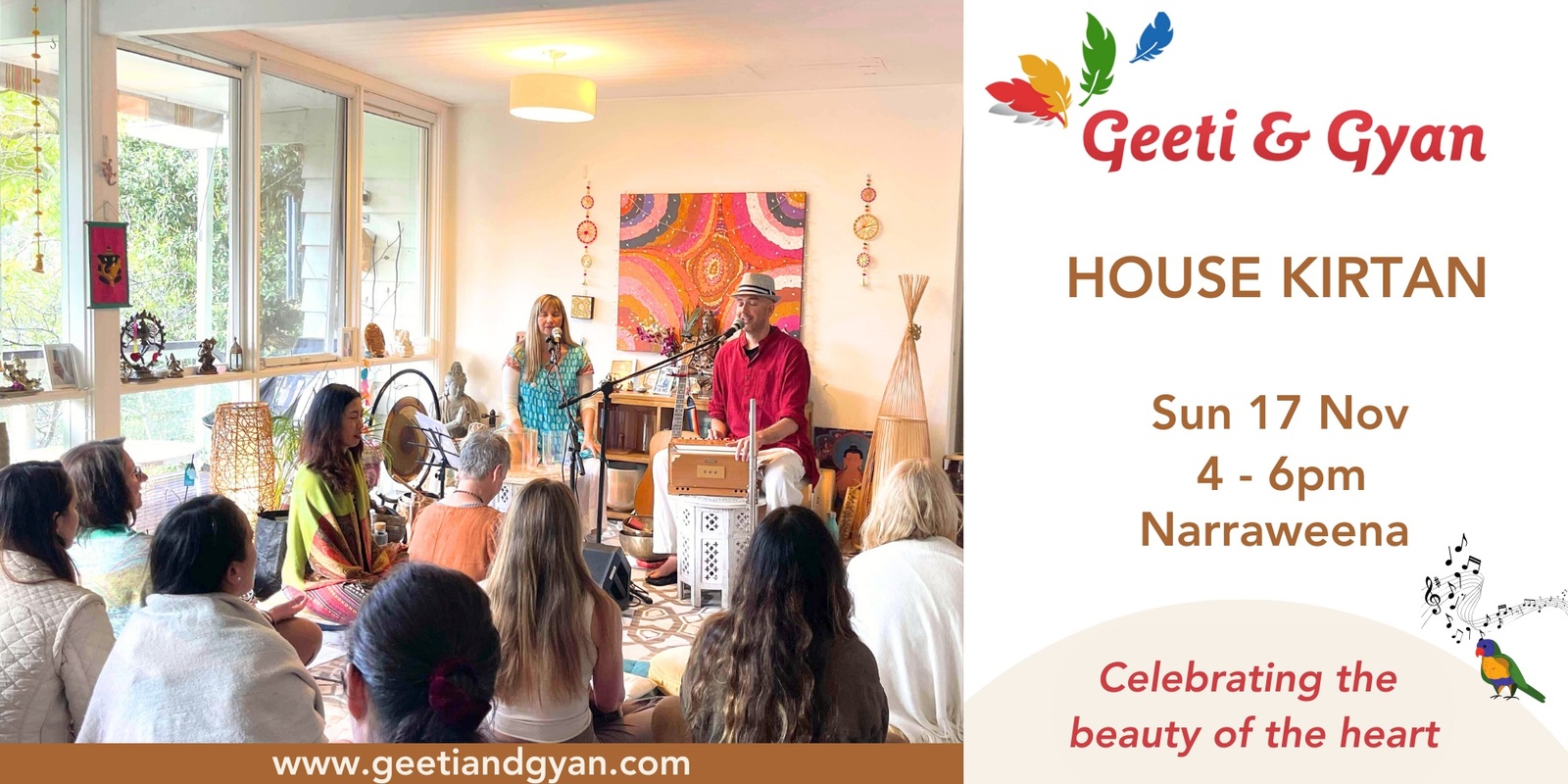 Banner image for House Kirtan with Geeti & Gyan