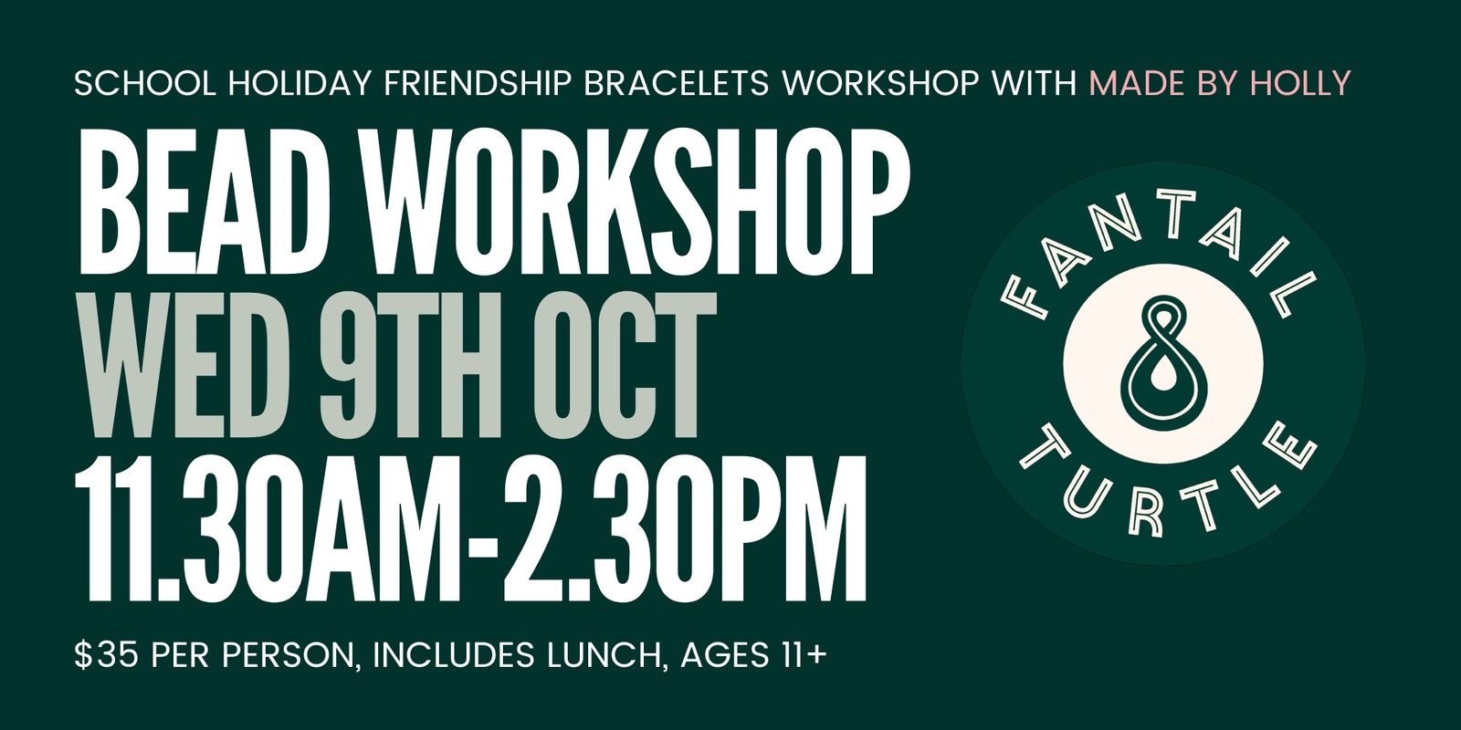 Banner image for School Holiday Friendship Bracelets Bead Workshop with Made By Holly