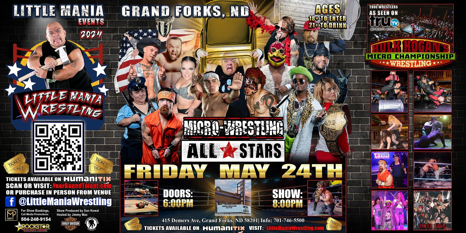 Banner image for Grand Forks, ND -- Micro-Wresting All * Stars: Little Mania Rips Through the Ring!