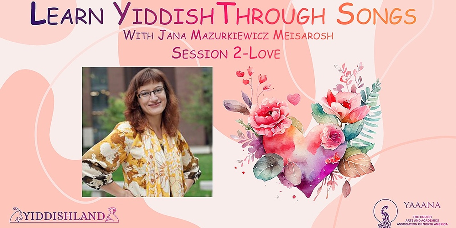 Banner image for  Learn Yiddish through Songs - Session One - Love Songs