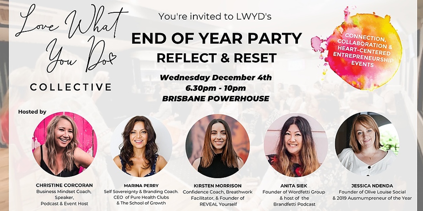 Banner image for End of Year Party! Reflect and Reset - Love What You Do Collective
