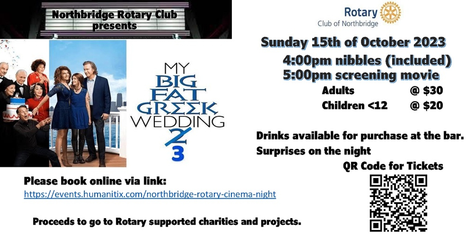 Banner image for Northbridge Rotary Cinema Night