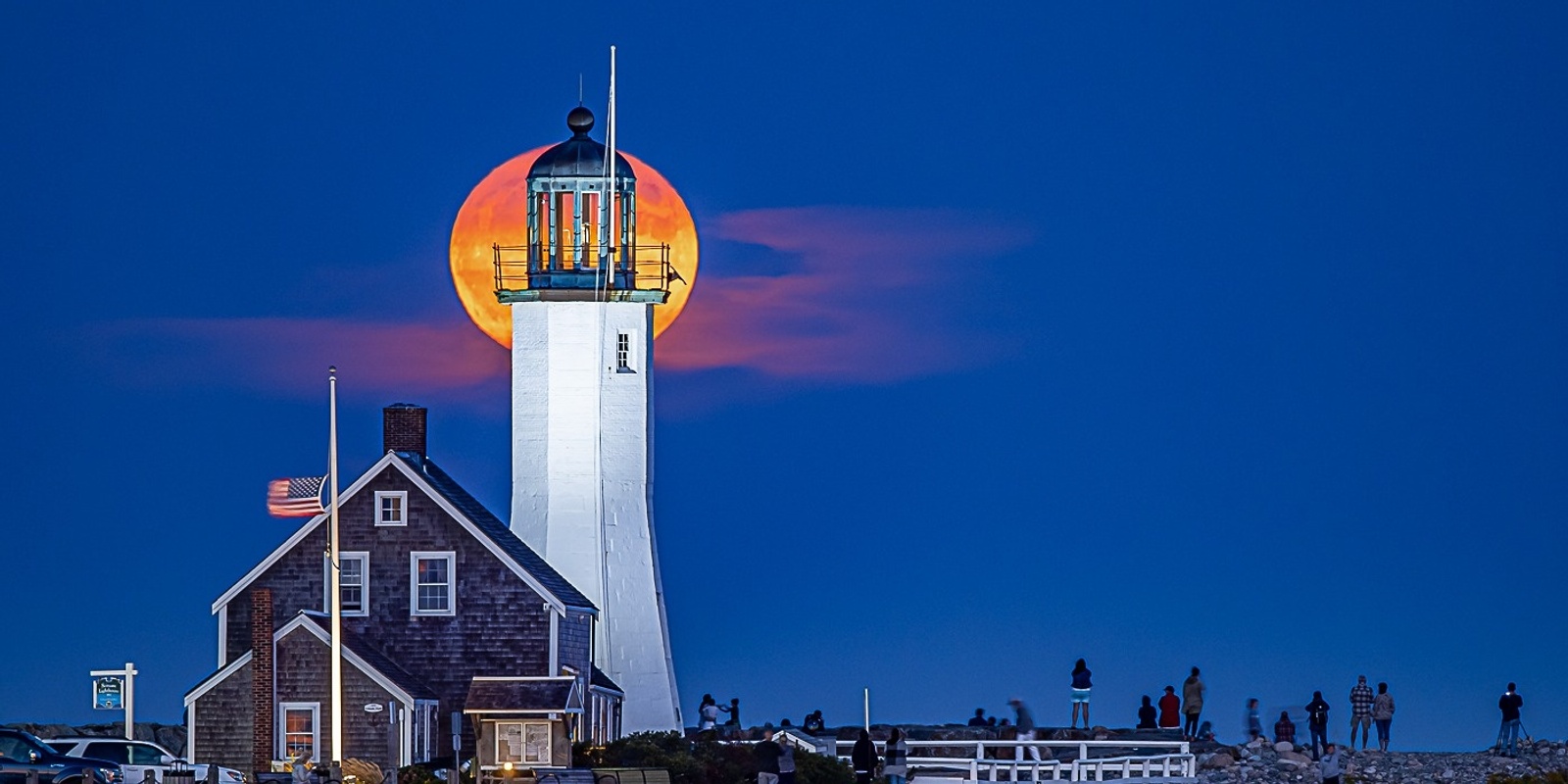 Banner image for Sunset/Moonrise at Scituate Light