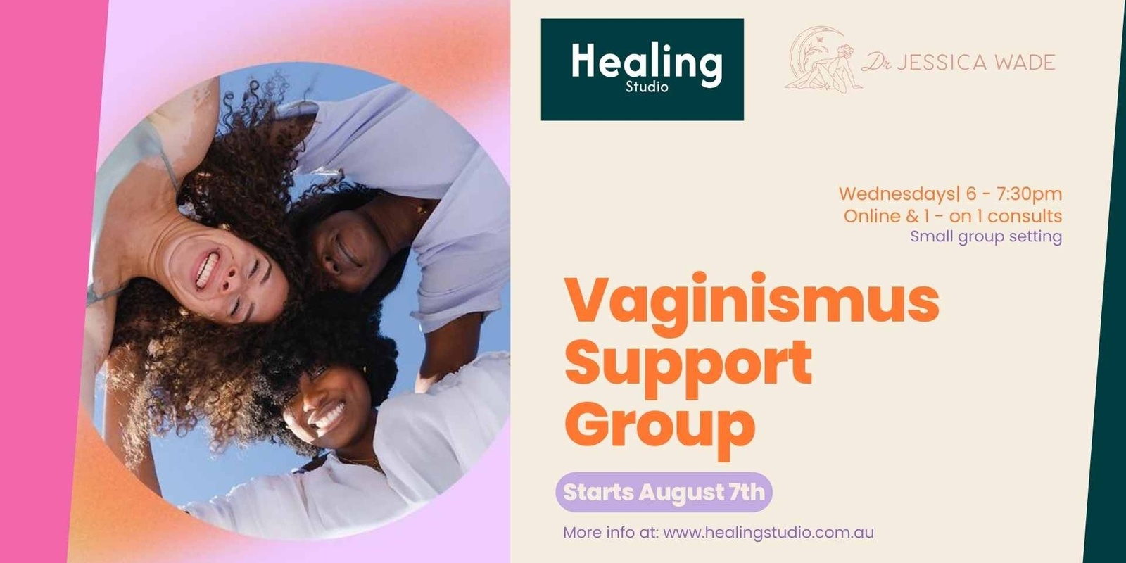 Banner image for Online Vaginismus Support Group | Healing Studio & Dr. Jess Wade 