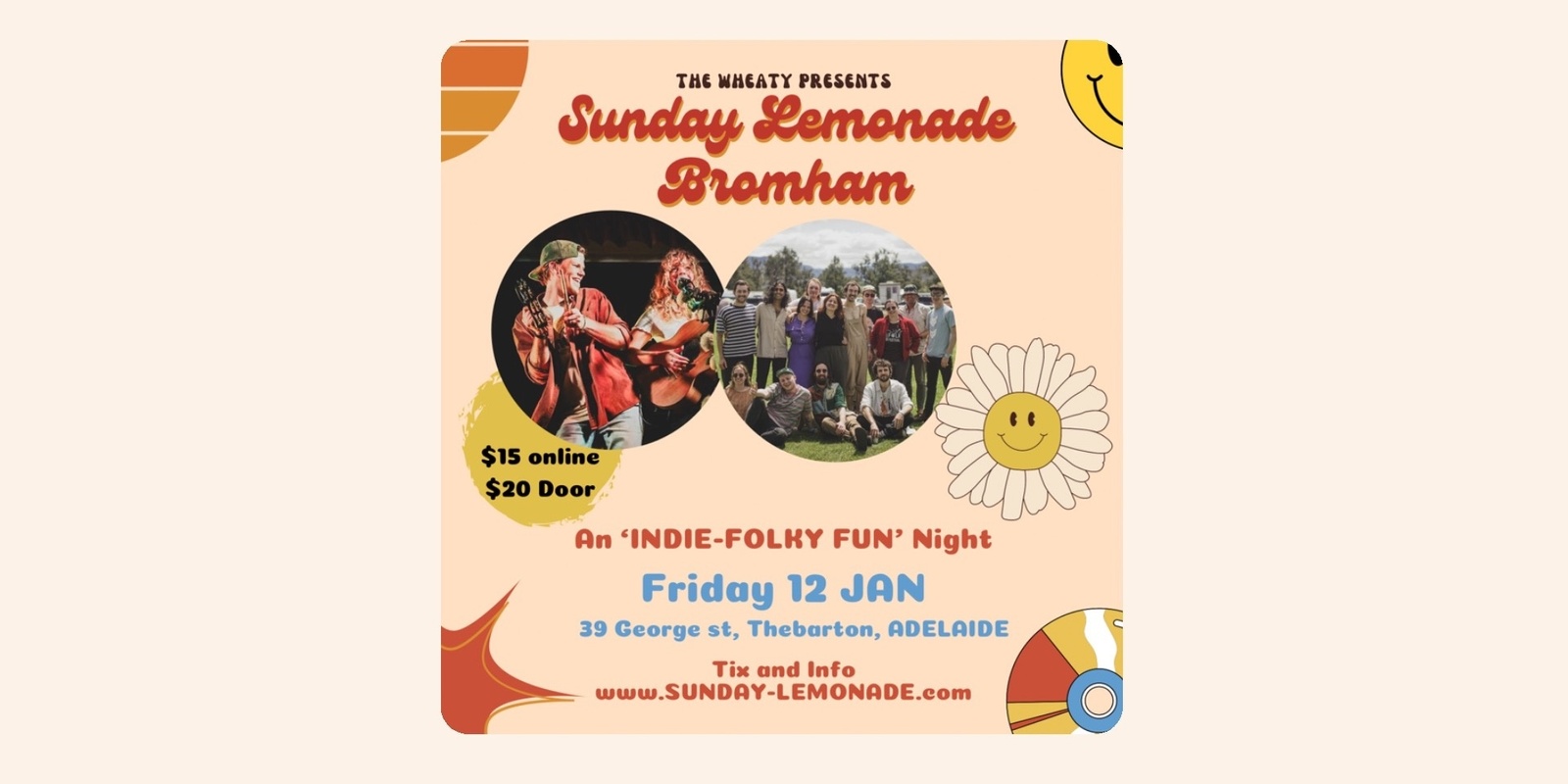 Banner image for Sunday Lemonade & Bromham Live at ‘The Wheaty’
