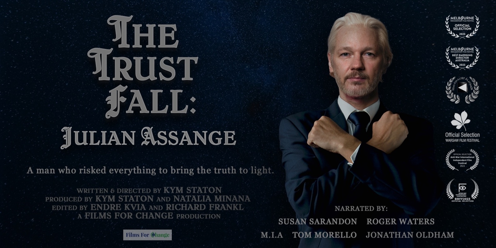 Banner image for "The Trust Fall" The story of a man who risked everything to bring the truth to light