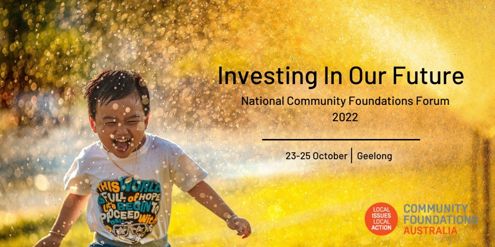 Banner image for Investing In Our Future: National Community Foundations Forum 2022