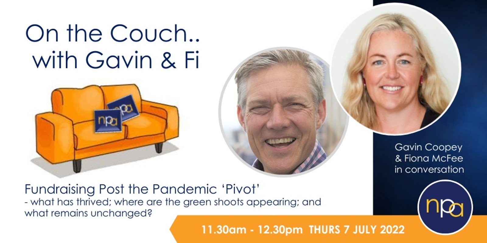 Banner image for NPA ‘On the Couch’ with Gav & Fi 