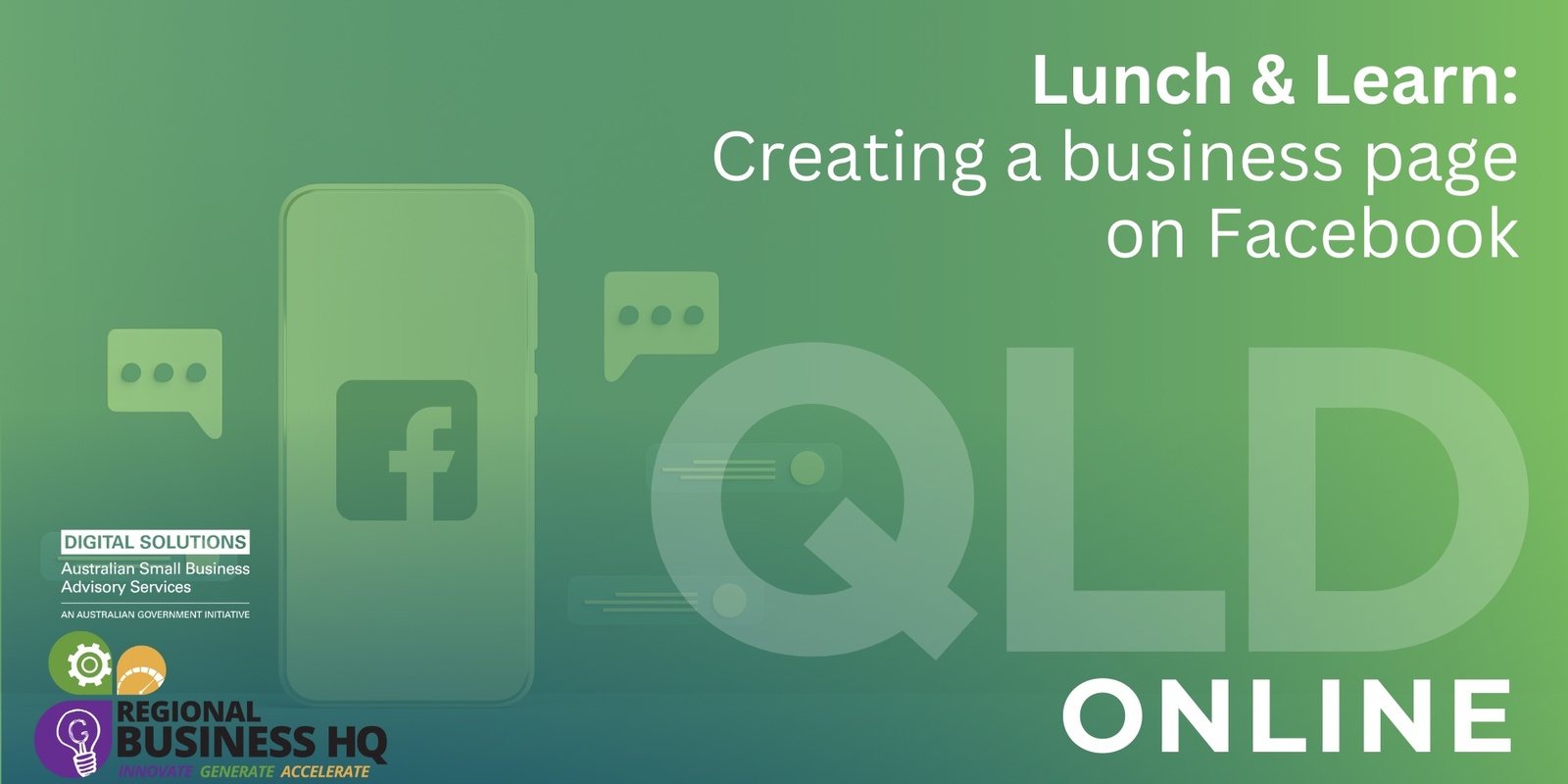 Banner image for Lunch & Learn: Creating a business page on Facebook