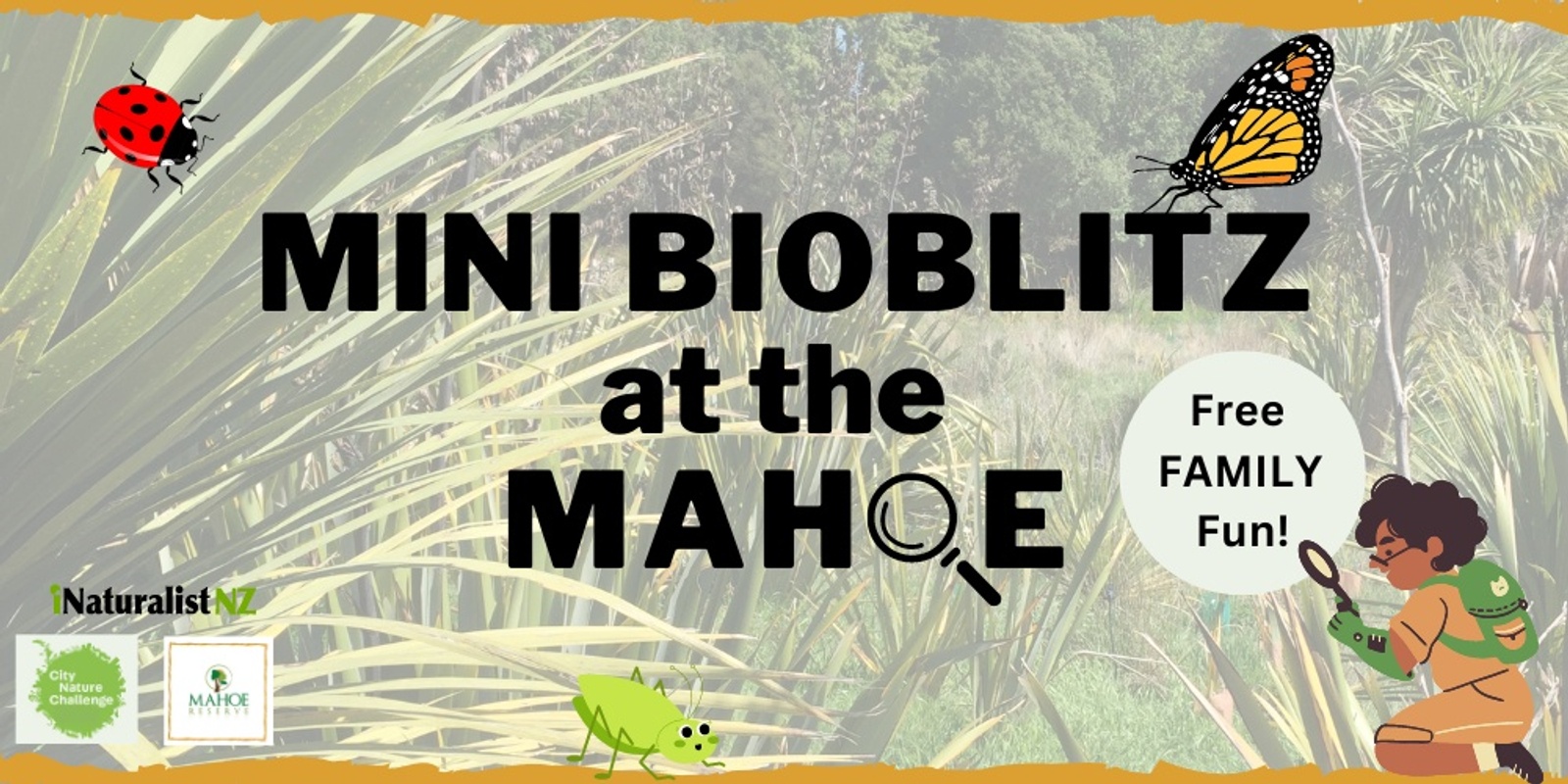 Banner image for Mini BioBlitz at the Mahoe Reserve