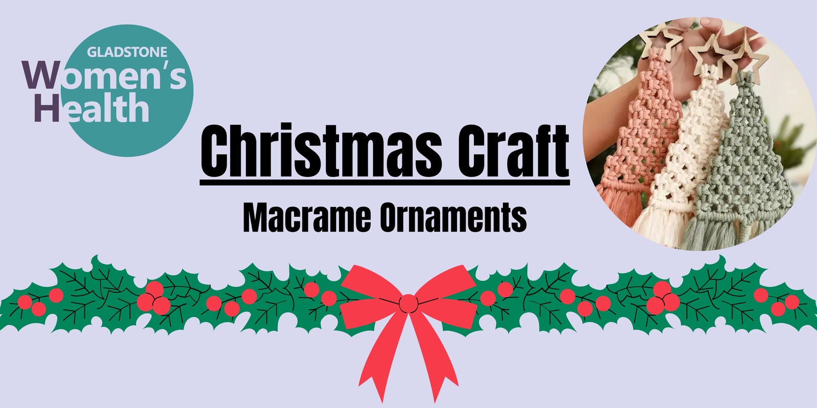 Banner image for Christmas Craft - Macrame Ornaments