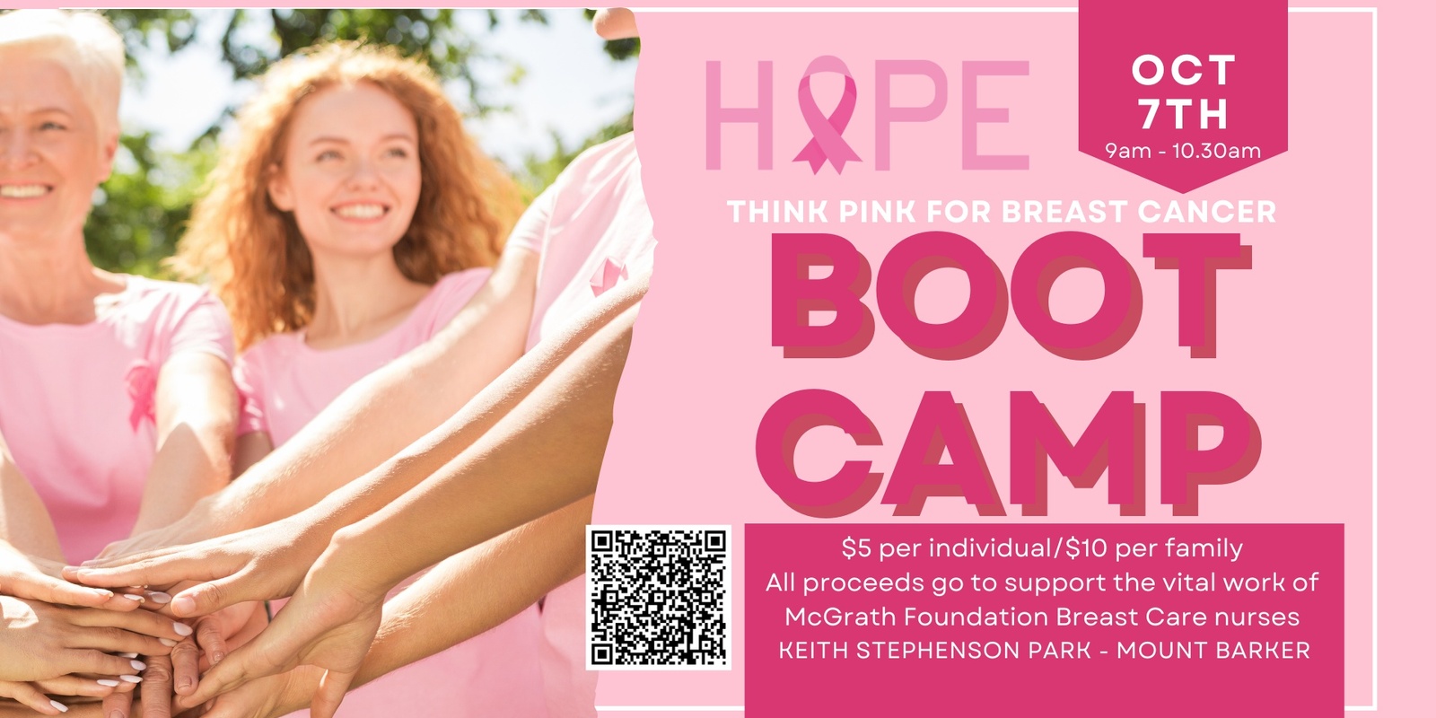 Banner image for 🎀THINK PINK FOR BREAST CANCER BOOTCAMP 🎀