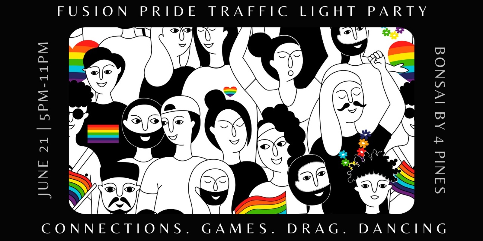 Banner image for Fusion Pride Traffic Light Party @ Bonsai by 4 Pines - Manly