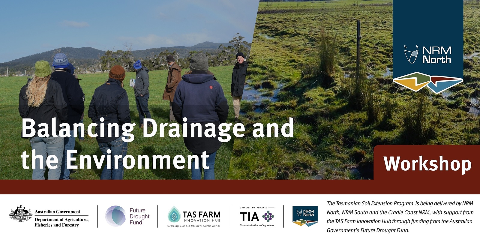 Banner image for Tasmanian Soil Extension Program Workshop: Balancing Drainage and the Environment