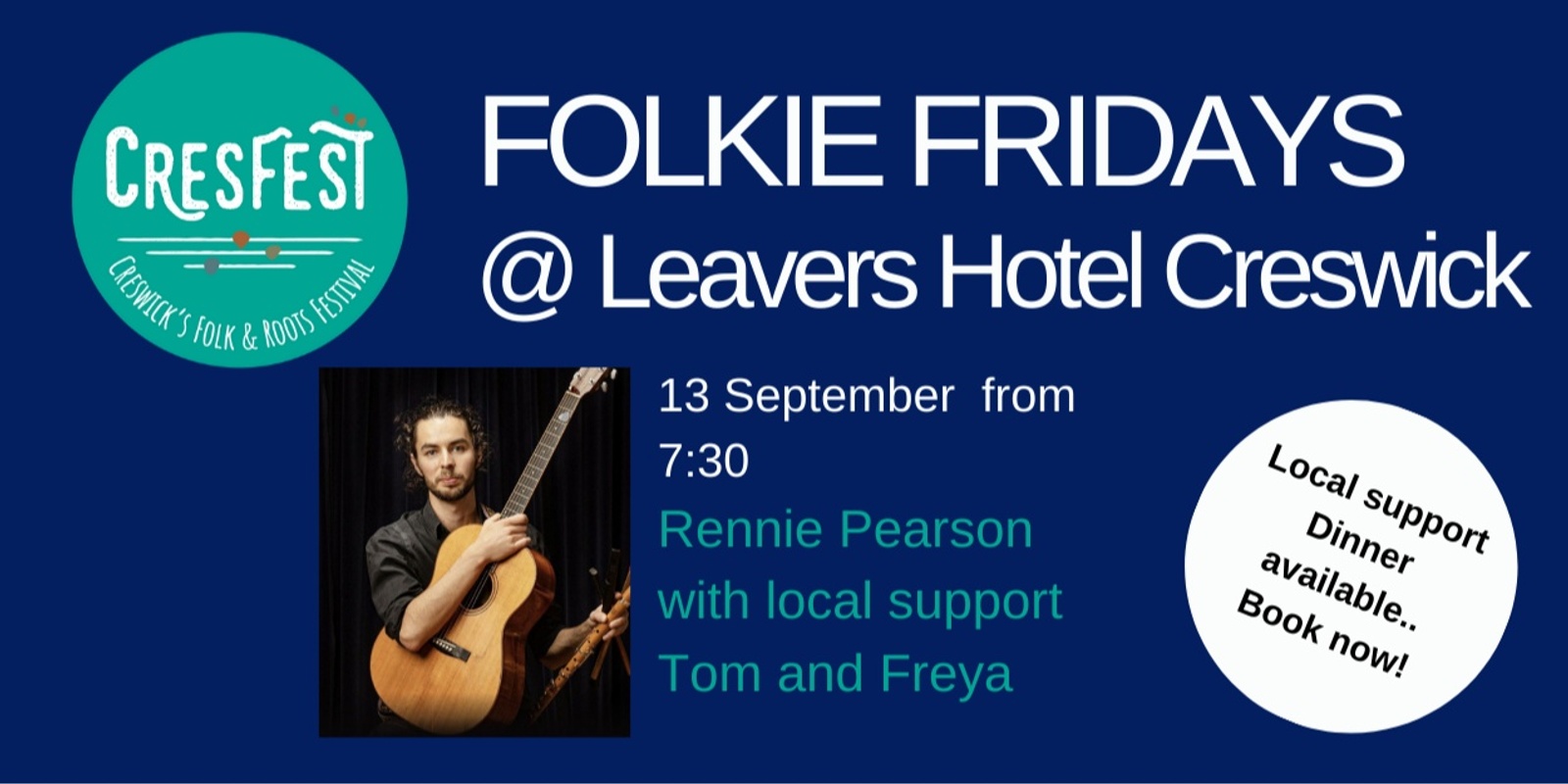 Banner image for FOLKIE FRIDAY SEPTEMBER 2024 - RENNIE PEARSON @ LEAVERS