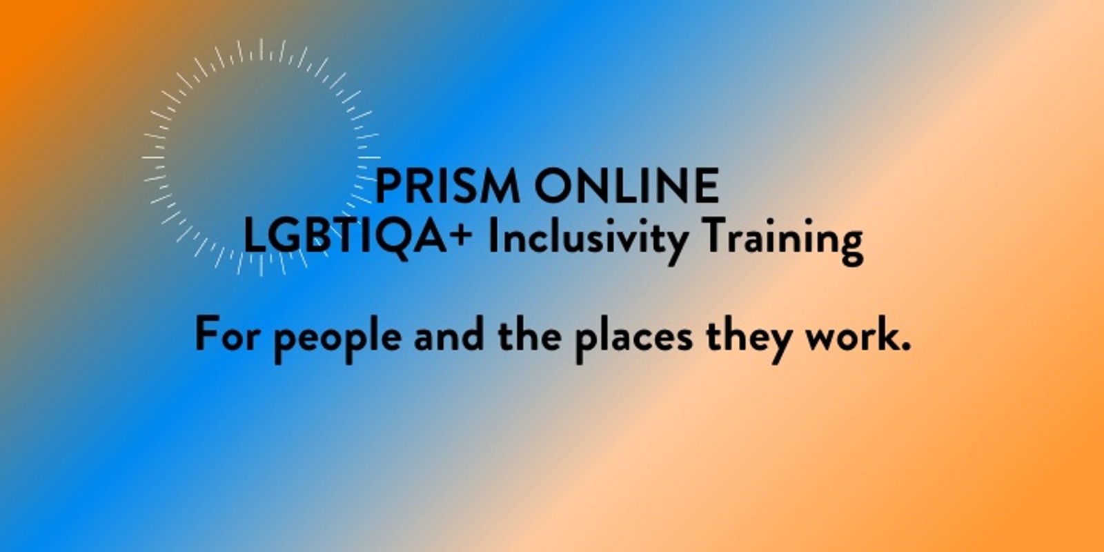 Banner image for PRISM ONLINE - LGBTIQA+ inclusivity training