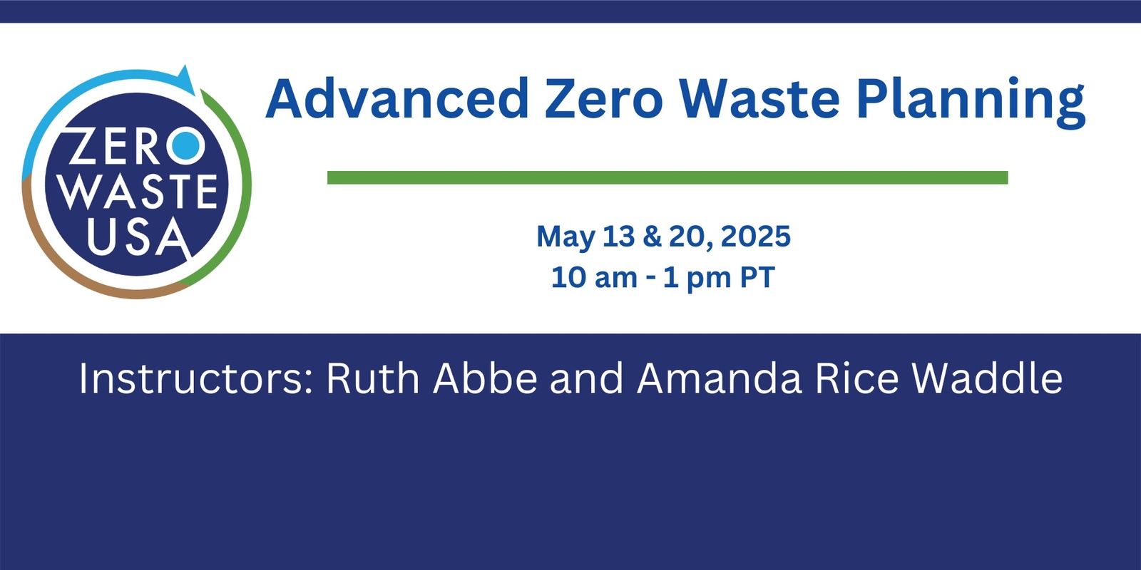 Banner image for Advanced Zero Waste Planning Course - 2025