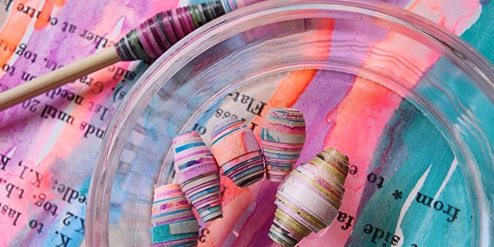 Banner image for SAW: Relish in Embellishment - paper beads and hand made sequins with Mae Finlayson