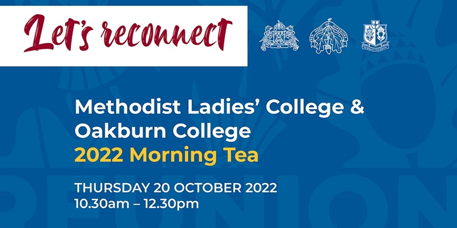 Banner image for Methodist Ladies' College & Oakburn College Morning Tea