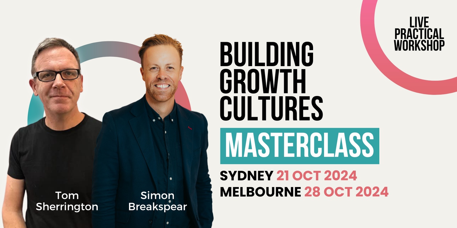 Banner image for Masterclass with Simon & Tom - MELBOURNE