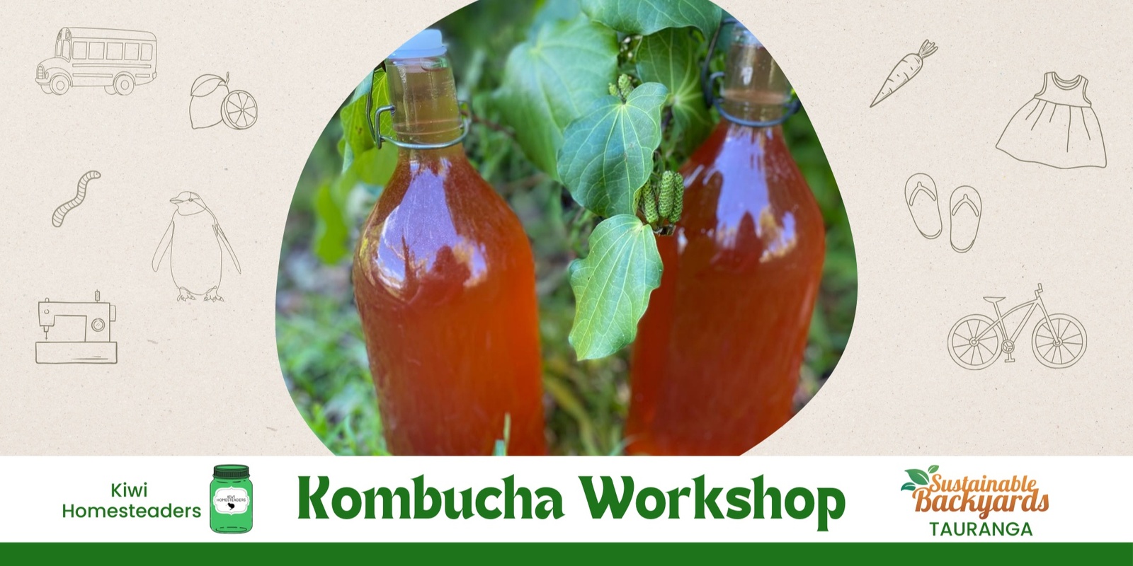 Banner image for Kombucha Workshop with Edible Weeds