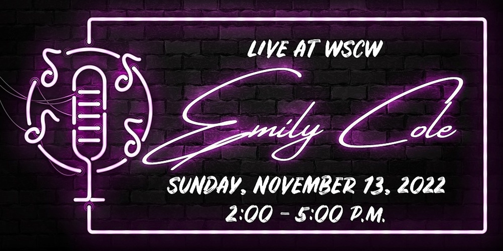 Banner image for Emily Cole Live at WSCW November 13