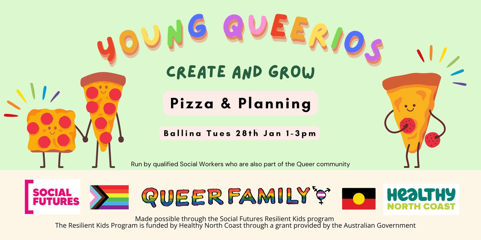 Banner image for Young Queerios Ballina - Pizza & Planning