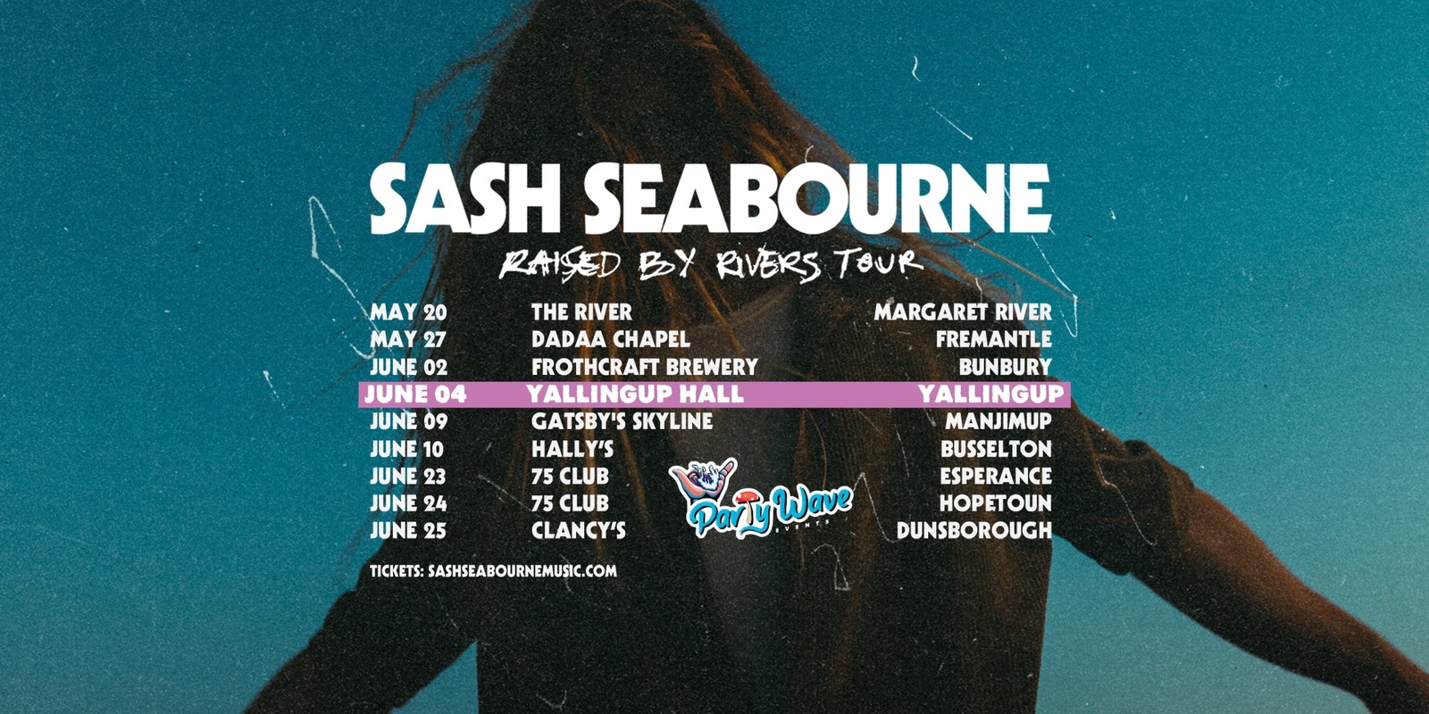Banner image for Sash Seabourne 'Raised By Rivers' Tour at Yallingup Hall