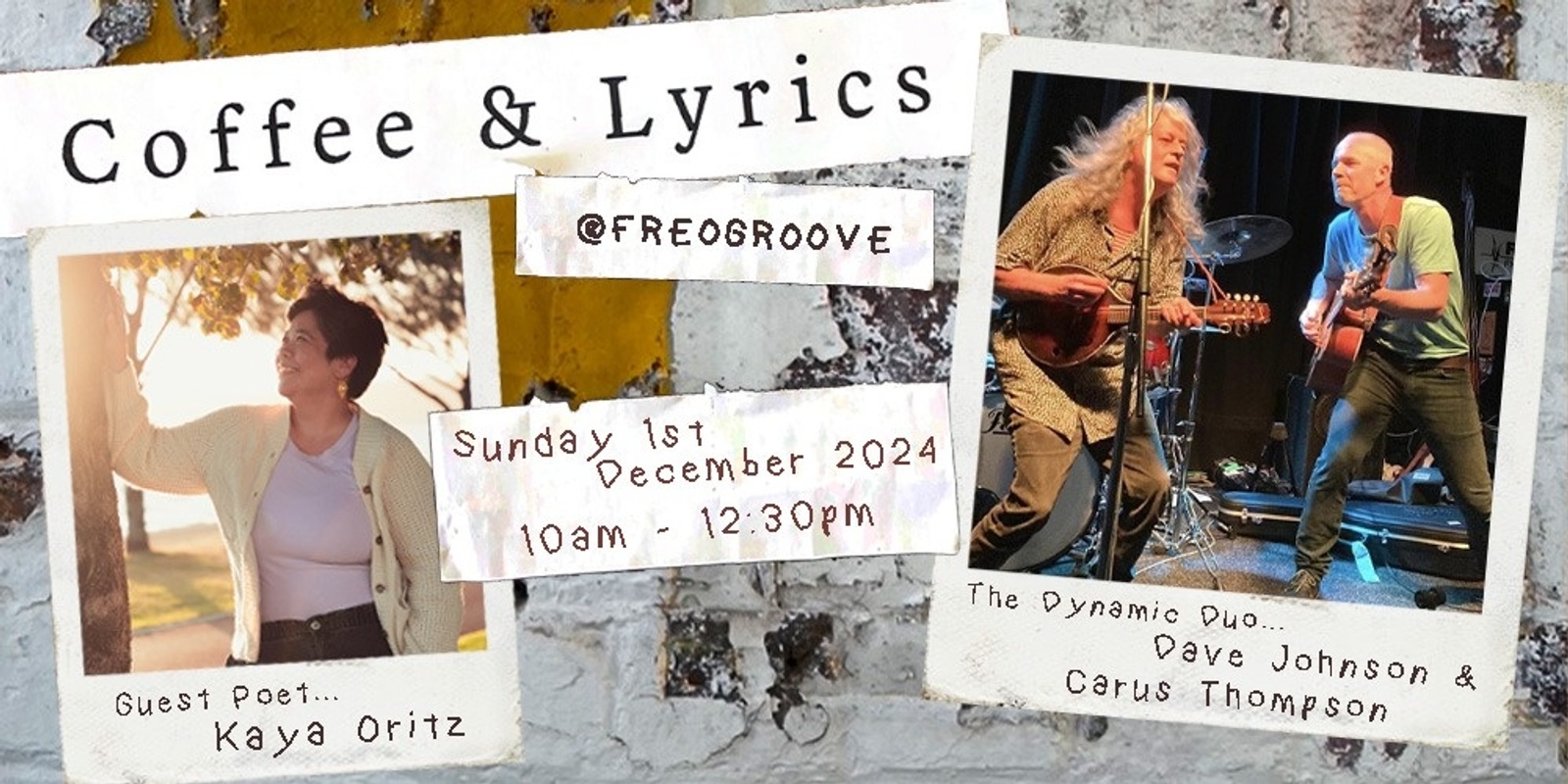 Banner image for Coffee & Lyrics - Presented by Freo Groove